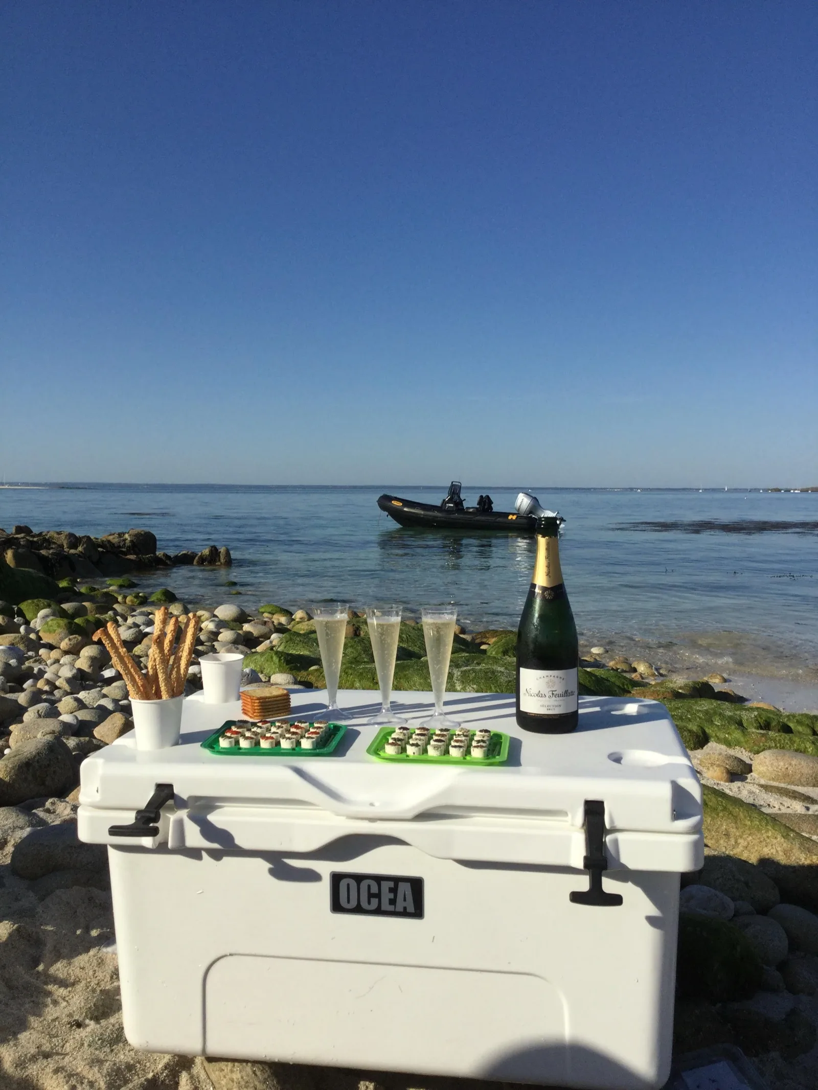 Champagne en mer